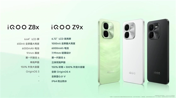 亮度高的LCD屏手機(jī)！iQOO Z9x發(fā)布：1149元起