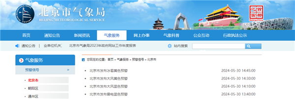突現(xiàn)狂風(fēng)暴雨！北京連發(fā)雷電大風(fēng)冰雹三預(yù)警：10級大風(fēng) 冰雹在路上