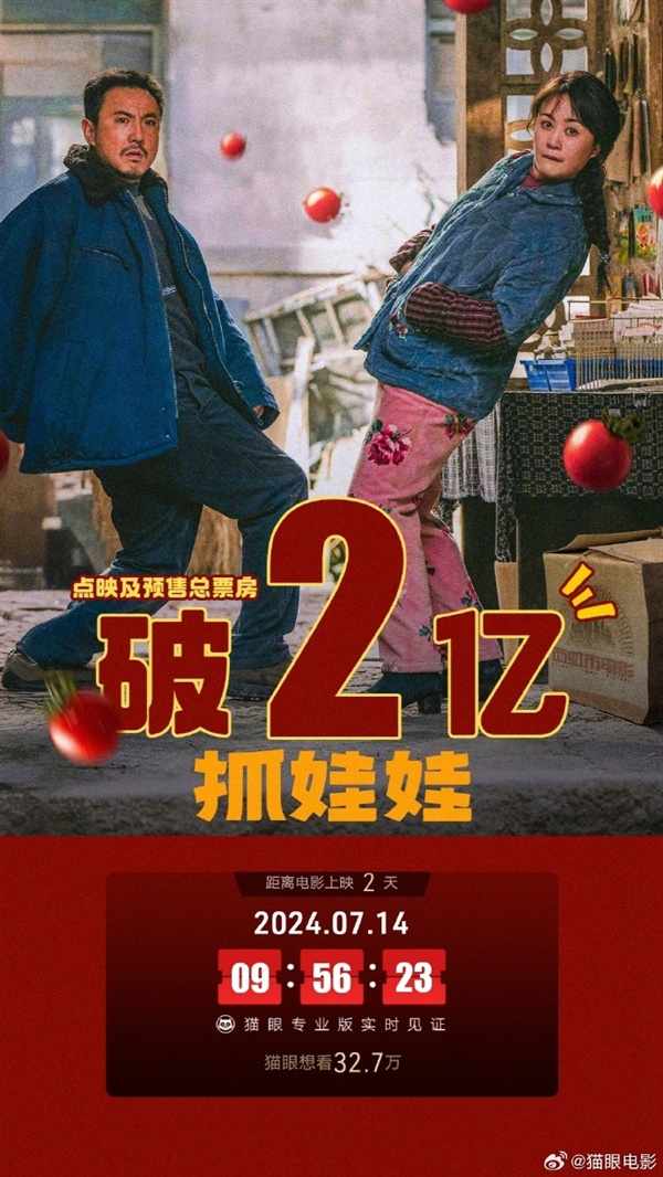 7月16日上映 沈騰、馬麗新作《抓娃娃》預(yù)售票房破2億