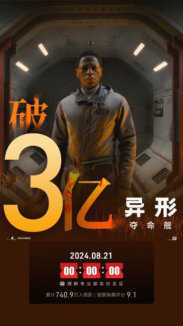 嚇壞8歲小孩引爭議！R級科幻片《異形：奪命艦》票房破3億