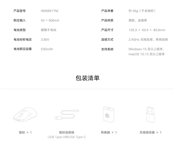 299元！小米鼠標(biāo)X1開售：8KHz回報(bào)率 支持自定義驅(qū)動(dòng)