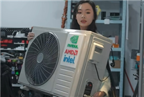 美女博主爆改家用空調外機給電腦降溫：散熱無敵了 RTX 5090絕配！
